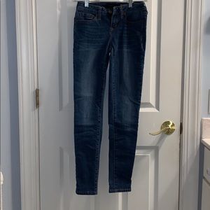 Aeropostale low-rise jeggings (dark blue)